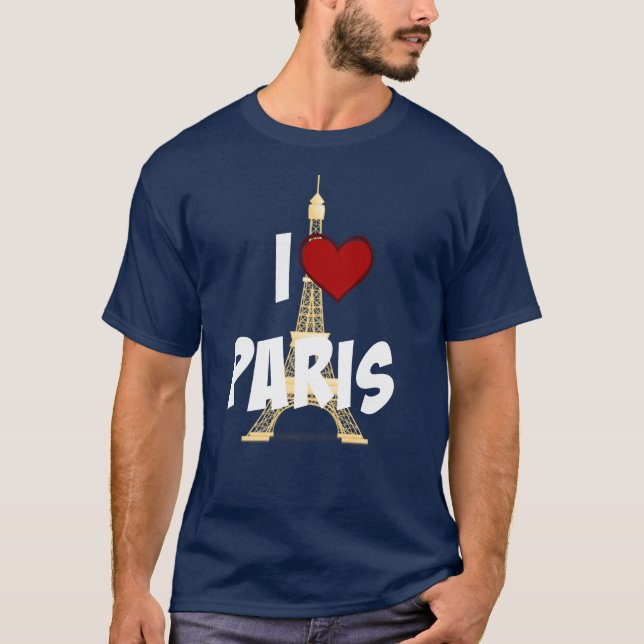"I Kärlek Paris" Eiffel Torn Tee (Framsida)