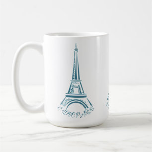 I Kärlek Paris Eiffel Tour Kaffemugg