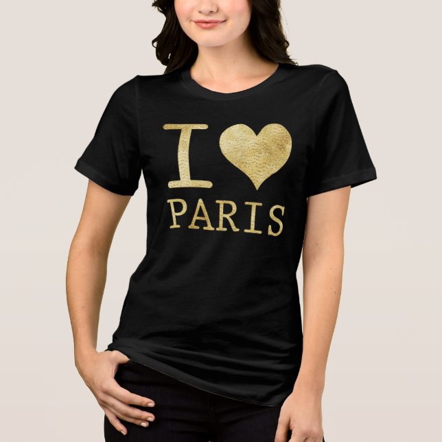 I KÄRLEK PARIS FAUX GLITTER T-SHIRTS (Framsida)