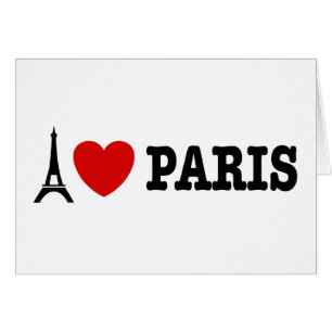 I Kärlek Paris Hälsningskort