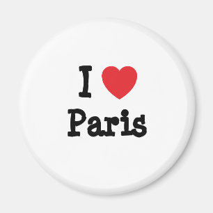 I kärlek Paris hjärta T-Shirt Magnet