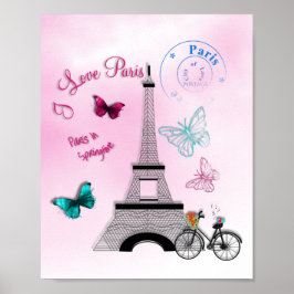 I Kärlek Paris i Springtime Poster