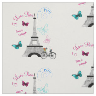 I Kärlek Paris i Springtime Tyg