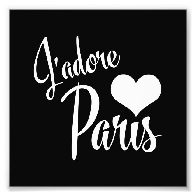 I Kärlek Paris - J'adore Paris Vintage Stil Fototryck (Framsidan)