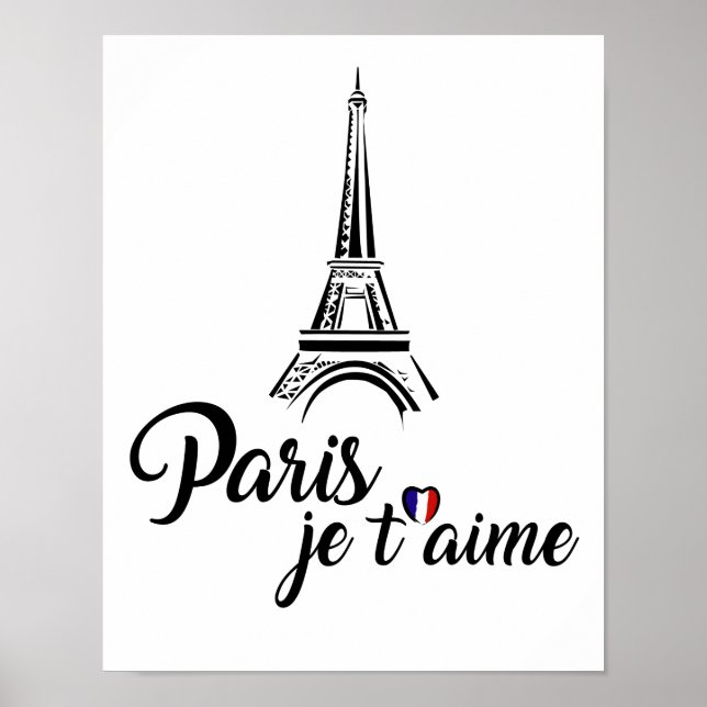 I Kärlek Paris Je t'aime Poster (Framsidan)