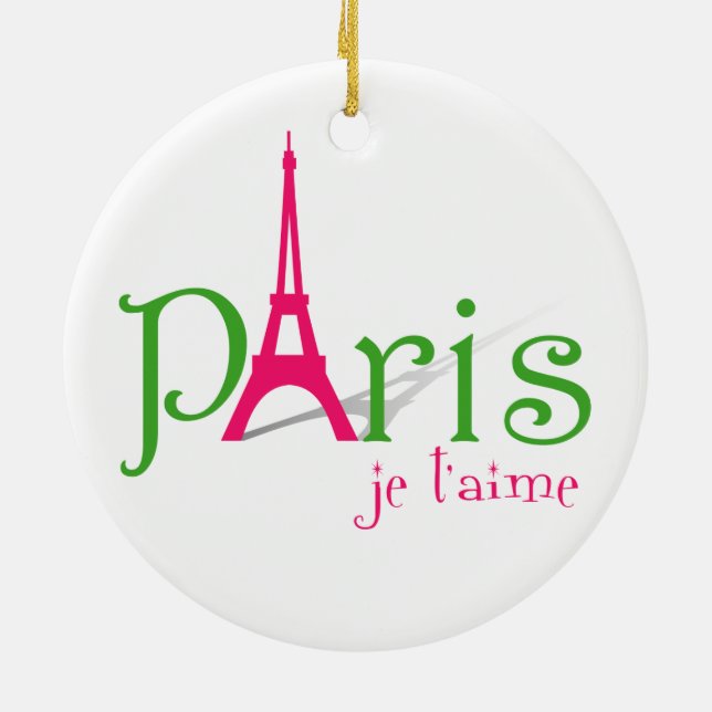 I kärlek Paris Julgransprydnad Keramik (Baksidan)