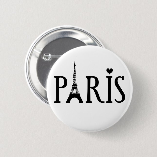 I Kärlek Paris Knapp (Framsida & baksida)