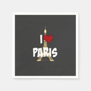 I Kärlek Paris Pappersservett