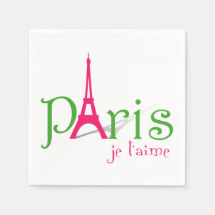 I kärlek Paris Pappersservett