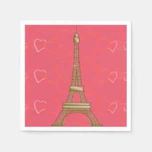 I Kärlek Paris Pappra Napkins Pappersservett