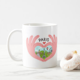 I Kärlek Paris, Romantic Travel-Inspired Paris Kaffemugg