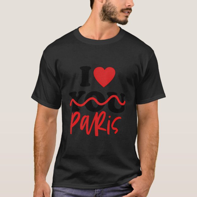 I Kärlek Paris T Shirt (Framsida)