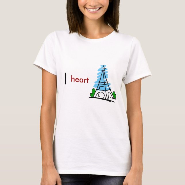 I kärlek Paris Tee Shirt (Framsida)