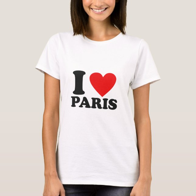 I kärlek Paris Tee Shirt (Framsida)