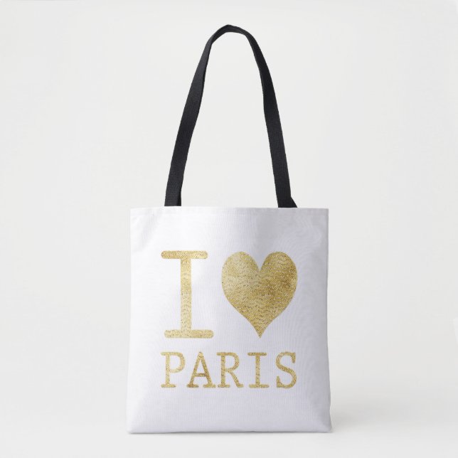 I Kärlek Paris Tote Bag Tygkasse (Framsida)