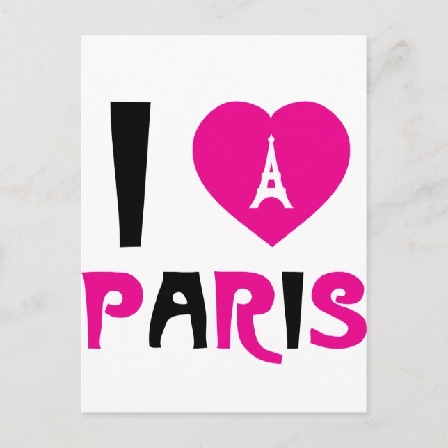 I Kärlek Paris Vykort (Framsida)