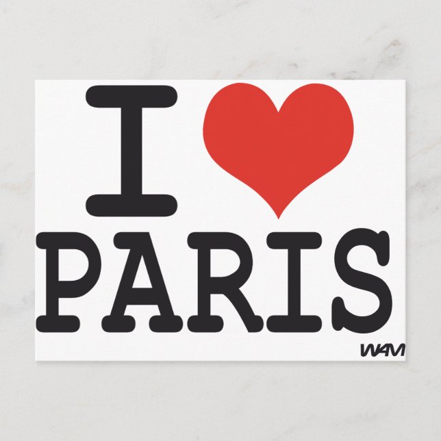 I kärlek Paris Vykort (Framsida)