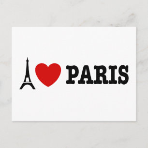 I Kärlek Paris Vykort