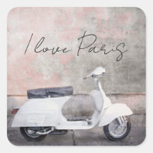 I Kärlek Paris White Engelska Scooter