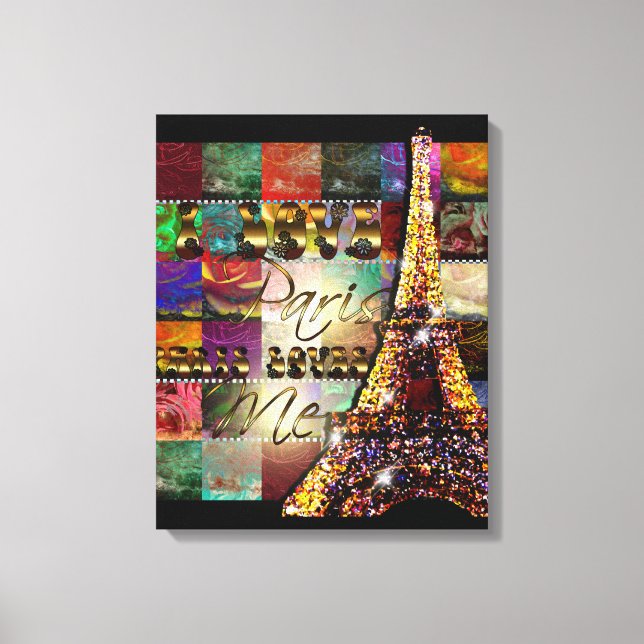 I Kärlek Paris - Wrapped Canvas (Framsida)