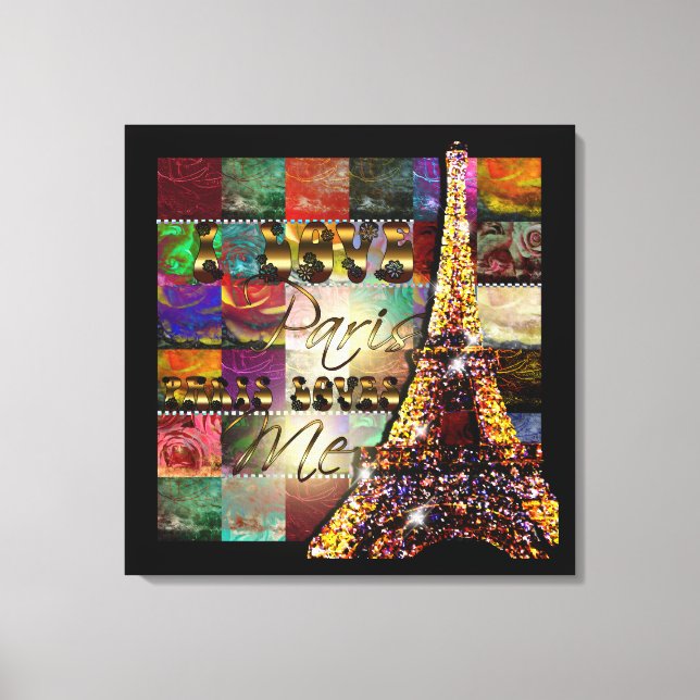 I Kärlek Paris - Wrapped Canvas (Framsida)