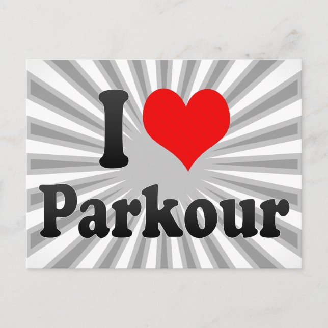 I kärlek Parkour Vykort (Framsida)