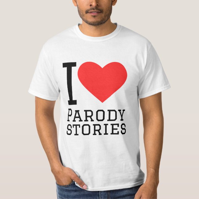 I kärlek parodhistorier t shirt (Framsida)