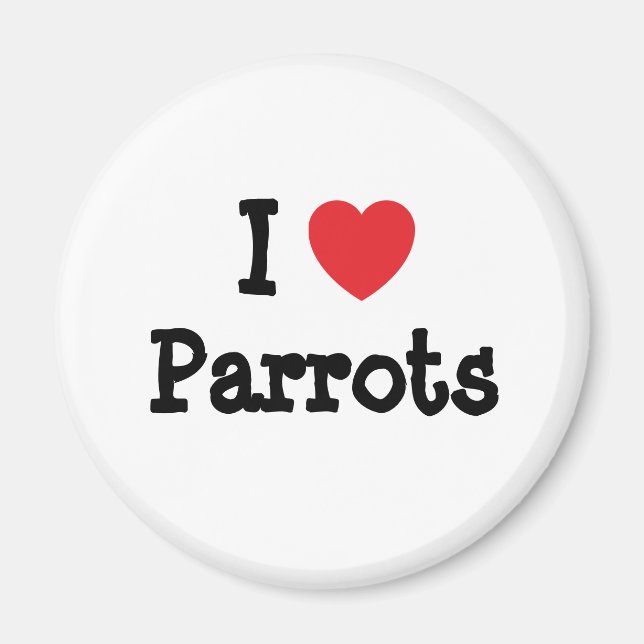 I kärlek Parrots anpassningsbar personlig Magnet (Framsidan)