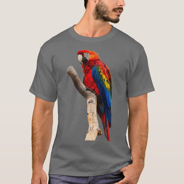 I Kärlek Parrots Macaw Premium T Shirt (Framsida)