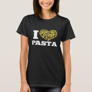 I Kärlek Pasta Cute Spaghetti Italiana Food Heart T Shirt