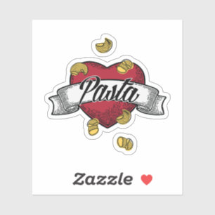 I Kärlek Pasta Klistermärken