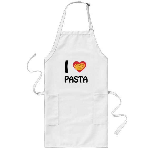 I kärlek Pasta Långt Förkläde (Framsidan)