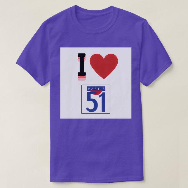 I Kärlek Pastis T Shirt (Design framsida)