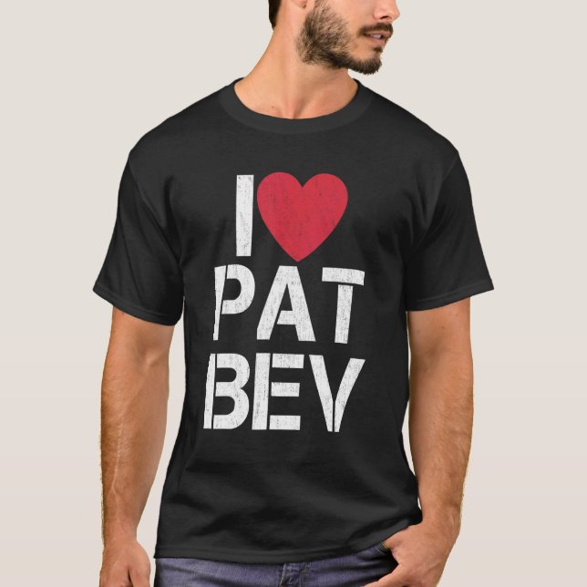 I Kärlek Pat Bev I Heart Pat Bev T Shirt (Framsida)