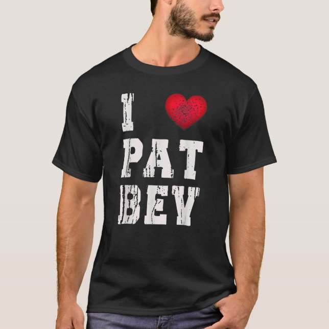 I Kärlek Pat Bev T Shirt (Framsida)