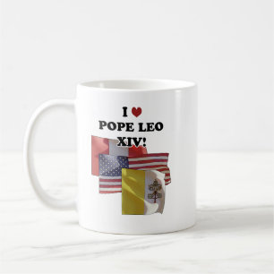 I Kärlek påve Leo XIV! (Version II) Kaffemugg