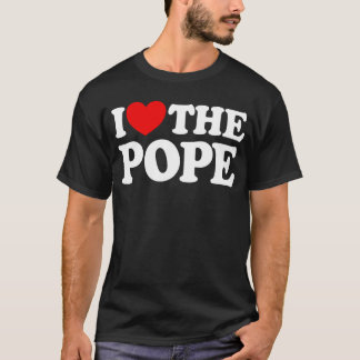 I Kärlek, påven Red Heart-katolska påven T Shirt