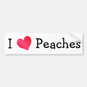 I Kärlek Peacher Bildekal