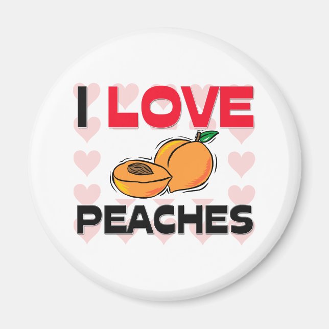 I Kärlek Peacher Magnet (Framsidan)
