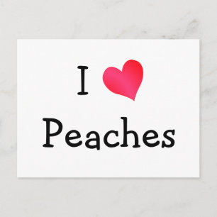 I Kärlek Peacher Vykort