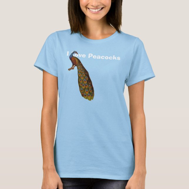I Kärlek Peacocks T-shirt (Framsida)