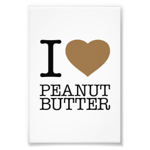 I KÄRLEK PEANUT BUTTER FOTOTRYCK
