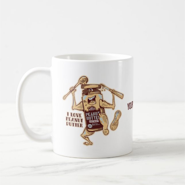 I KÄRLEK PEANUT BUTTER KAFFEMUGG (Vänster)