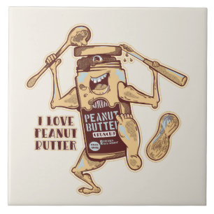 I KÄRLEK PEANUT BUTTER KAKELPLATTA