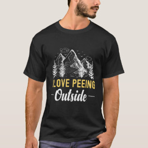 I Kärlek Peeing Exside Glacier Ice Mountain Road T Shirt