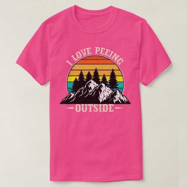 I Kärlek Peeing utanför T Shirt (Design framsida)