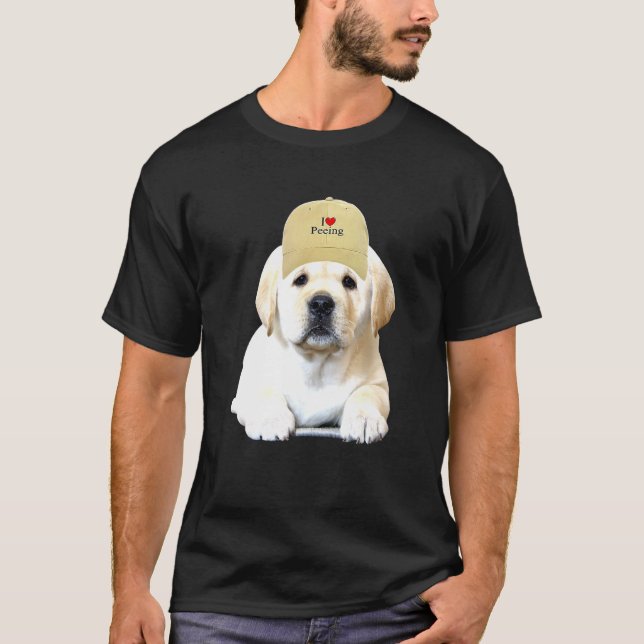 I Kärlek Peeinglove Peeing Hati Kärlek Hund for Hu T Shirt (Framsida)