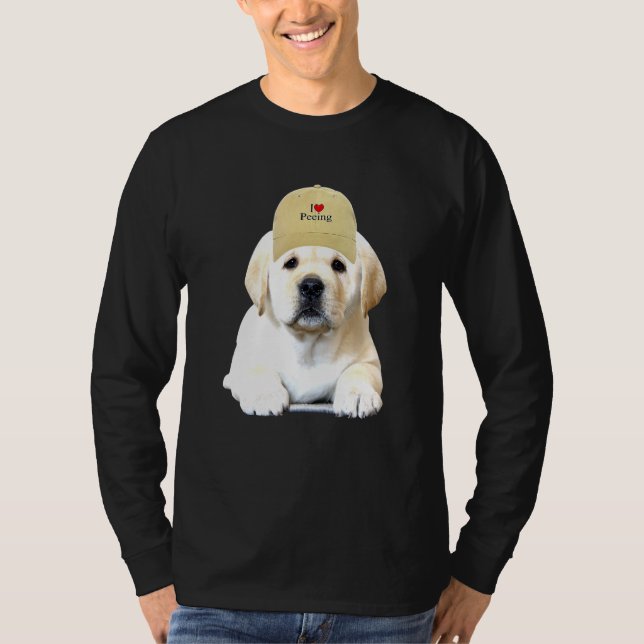 I Kärlek Peeinglove Peeing Hati Kärlek Hund for Hu T Shirt (Framsida)