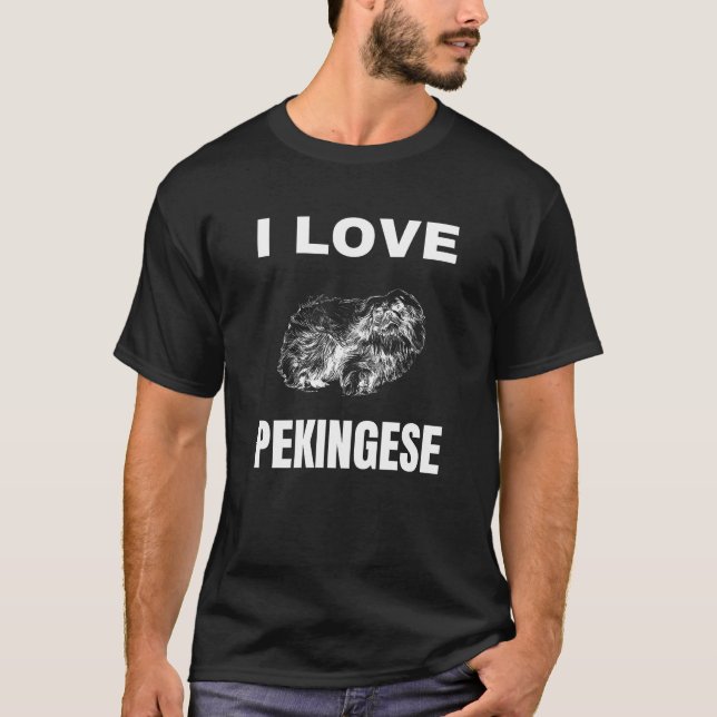 I kärlek Pekingese T Shirt (Framsida)