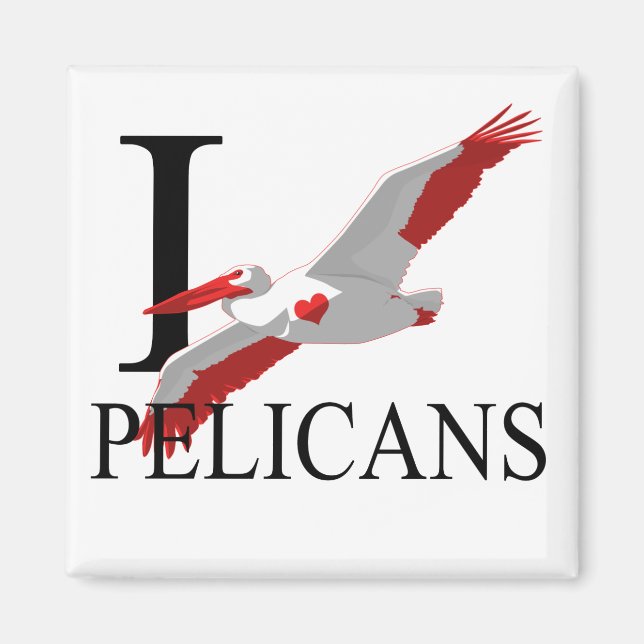 I Kärlek Pelicans Magnet (Framsidan)